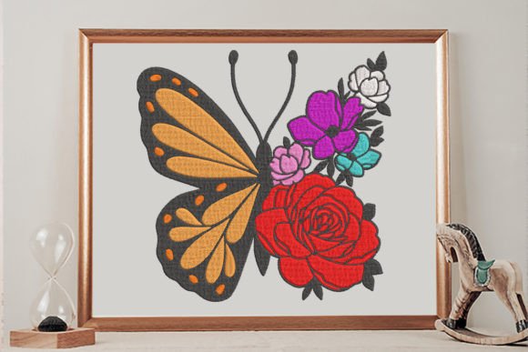 Butterfly Floral Embroidery