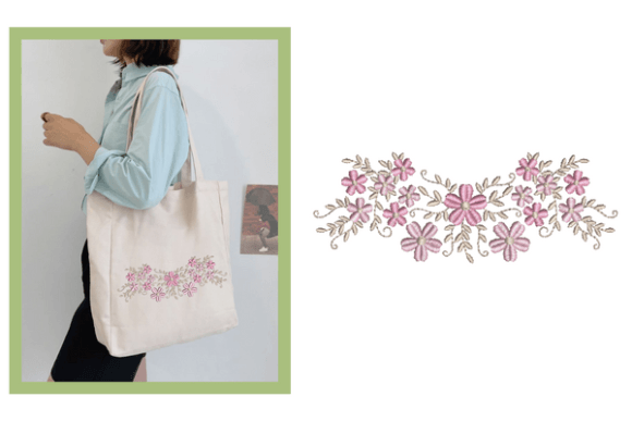 Floral Basket Embroidery Designs