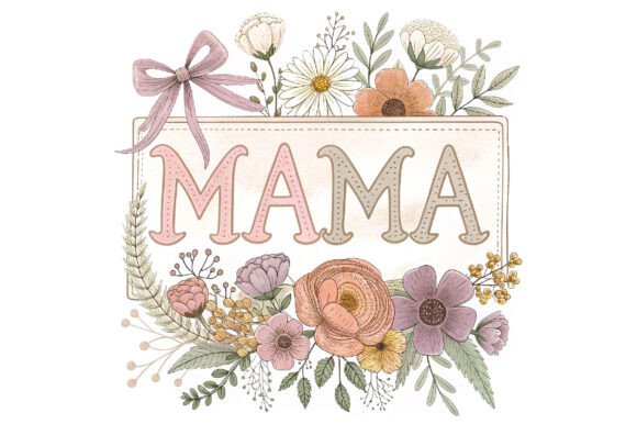 Floral Mama Embroidery, Mother’s Day