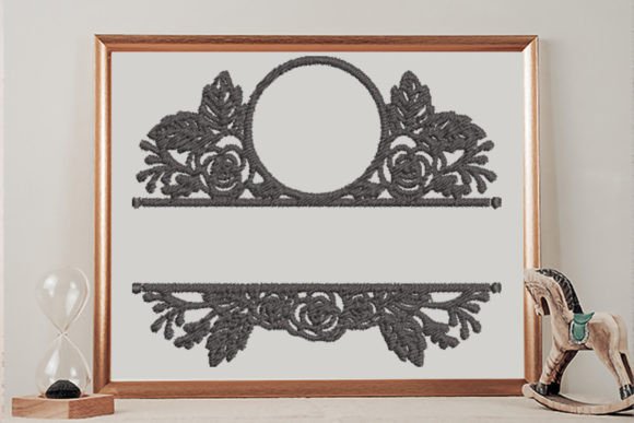 Floral Split Monogram Frame