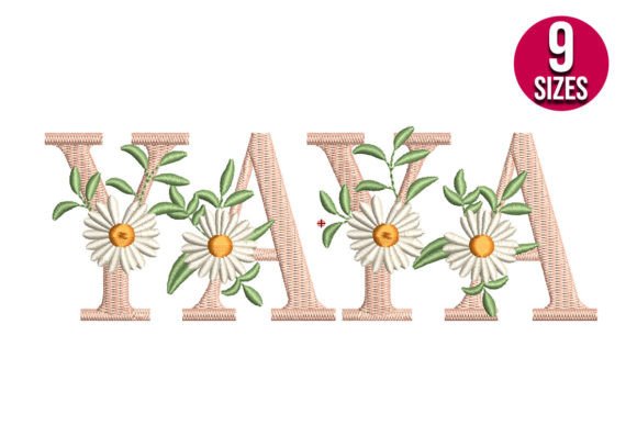 Floral Yaya Embroidery Design